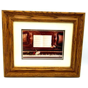 Cynthia Davis Photography "Adagio" Piano Music Signed Matted Framed 12.5x10.5"
